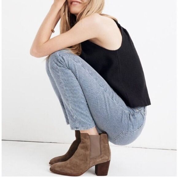 Madewell The Regan Suede in Wet Pebble Ankle Boots Size 6.5 - Picture 1 of 10